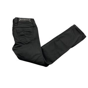 Rock Revival 26 Black Sheryl Skinny Jeans Zippered Pockets Polyester Blend